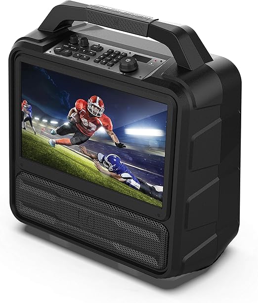 ™Vizo | בידור נייד עם וידאו, 50W, מסך 15.6", 25 שעות פעולה, עמידות במים IPX4